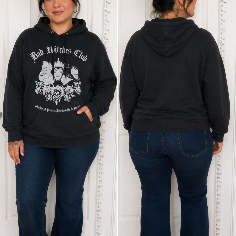 Disney Women's Black and Grey Sweatshirt